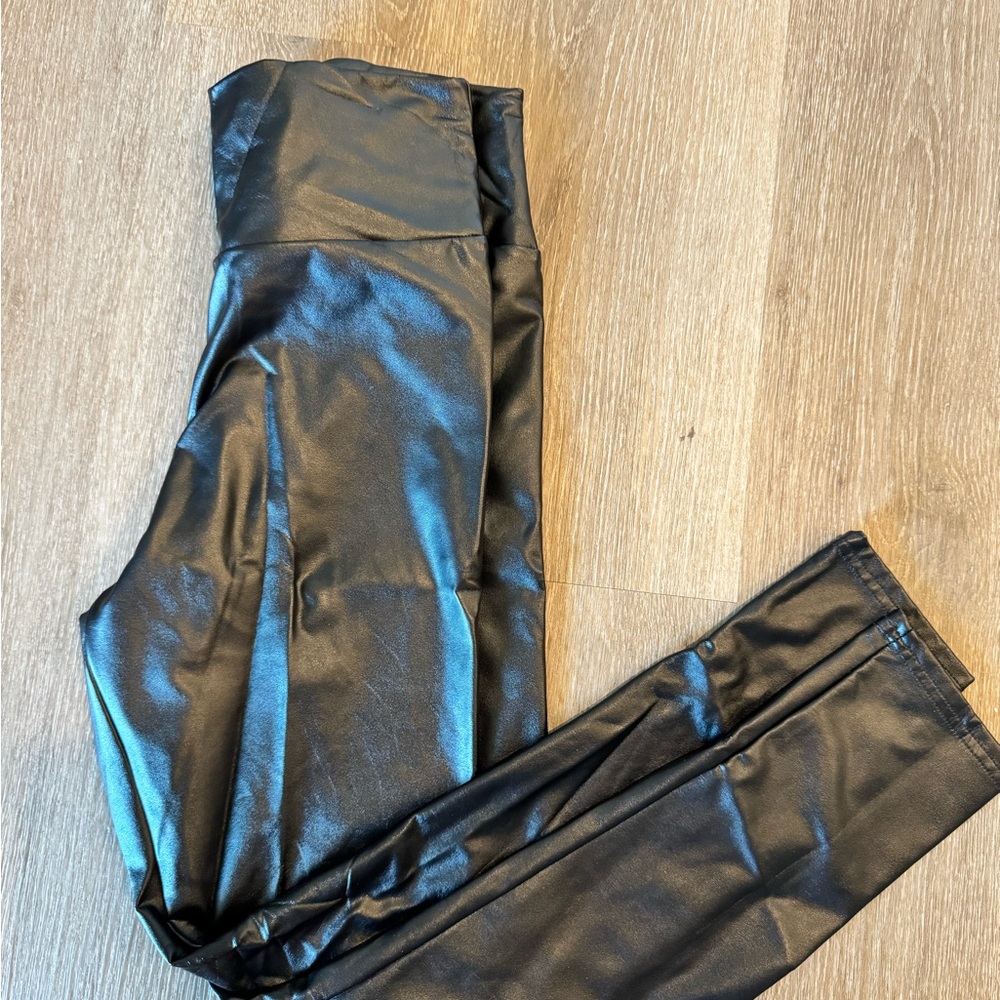 Black Faux Leather Leggings
